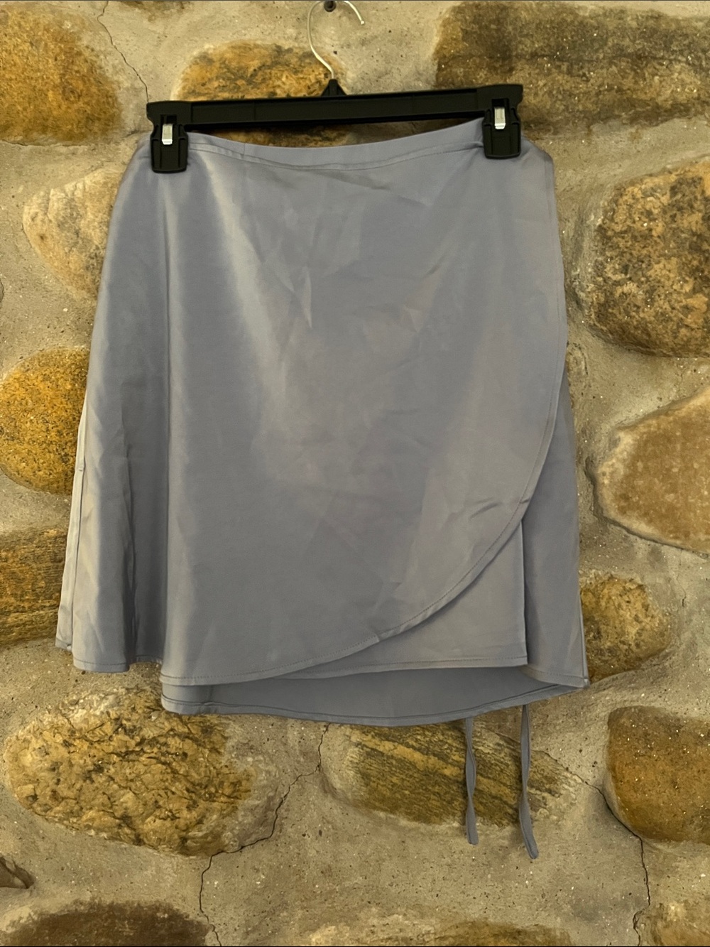 Lulu's Pale Blue Wrap A-Line Skirt